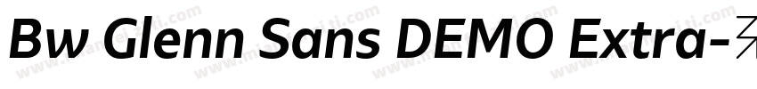 Bw Glenn Sans DEMO Extra字体转换